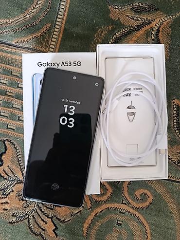 Samsung Galaxy A53 5G, 128 GB, rəng - Mavi, Sensor, Barmaq izi, İki sim kartlı lalafo.az -da Samsung Galaxy A53 5G, 128 GB, rəng - Mavi, Sensor, Barmaq izi, İki sim kartlı