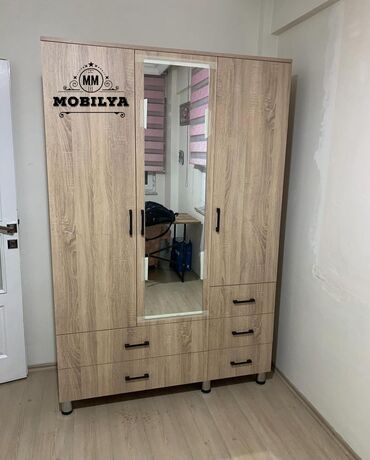 Dolablar: Yeni, Açılan, 3 qapılı Düz dolab, Qarderob, paltar dolabı, Azərbaycan — 4