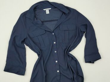 niebieska bluzki z falbankami: Shirt, H&M, M (EU 38), condition - Very good
