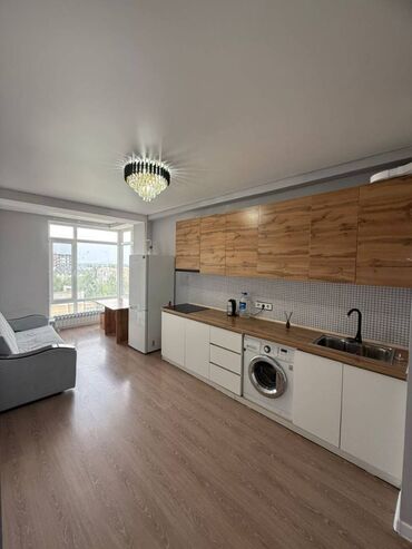 рядом с аламединским рынком: 1 комната, 47 м², Элитка, 6 этаж, Евроремонт