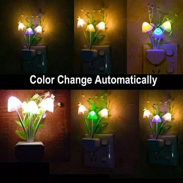 ультрафиолетовые лампы бишкек: 20V 3 Светодиодный светильник в виде грибочков - управление сенсор от