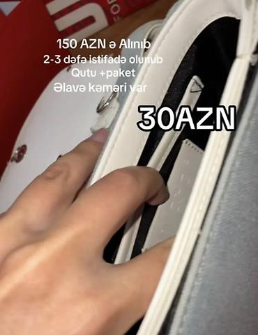 Çantalar: Diesel çiyin/çarpaz çanta - Rəng: açıq boz-ağ kombinasiyası, ön — 3
