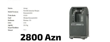 Digər biznes avadanlığı: Aynur92👑kod1400 Qiymet *2800 Azn* Oksigen cihazi satilir Ela