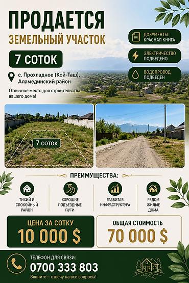 Недвижимость: 7 соток, Для строительства, Красная книга — 1