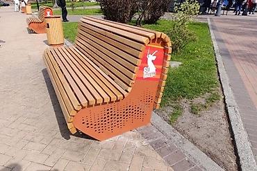 скамейки для двора: Скамейка Дерево, Со спинкой, Без крыши — 2