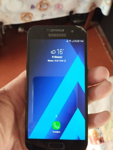 samsung x427: Samsung Galaxy A3 2017, 16 GB, rəng - Qara, Barmaq izi