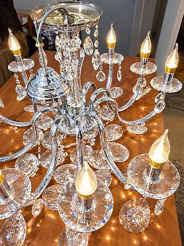 Çılçıraq, 8 lampa, Xrustal