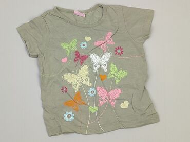 koszulka z kotem dla dziewczynki: Koszulka, Cherokee, 2-3 lat, 92-98 cm, stan - Dobry