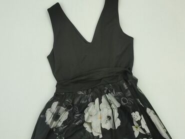 czarne sukienki wieczorowe midi: Dress, S (EU 36), condition - Very good