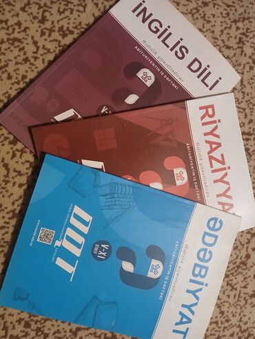 Testlər: Ədəbiyyat Riyaziyyat İngilis dili Abituriyent iş dəftərləri 3 ü bir