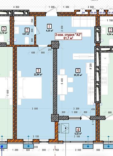 кут строй квартиры: Элитка, 2 комнаты, 62 м² — 2