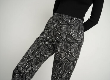 reserved spodnie z eko skóry: Sinsay, Material trousers for women, size XS (EU 34)