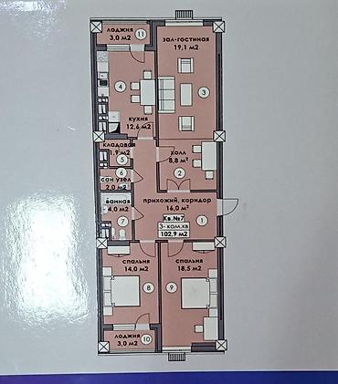 Продажа квартир: 3 комнаты, 103 м², Элитка, 2 этаж, Дизайнерский ремонт — 12