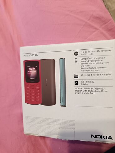 yevlax telefon: Nokia 105 4G, 4 ГБ, цвет - Черный, Кнопочный