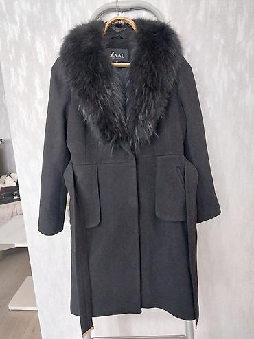 Пальто: Пальто, Классика, Кашемир, По колено, С поясом, M — 1
