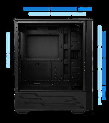 Korpuslar: Msi mag forge 110r gaming case 🔸atx / m-atx / itx 🔸2 ×usb 3.2 gen1 — 7