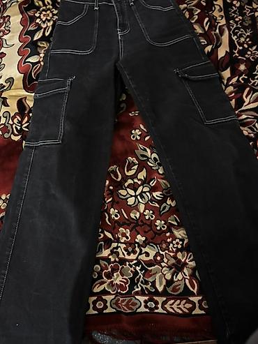 vitamin e 400: Qadın cargo cins şalvar – Muddy Jeans 28 razmer (36) - Rəng: tünd — 1
