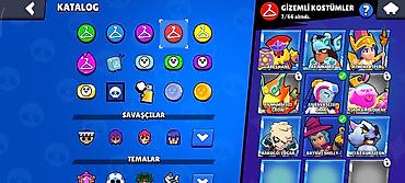 retro konsol: Brawl stars hesabıdı 26k kupası var 43 ender kostüm,33süper ender — 5