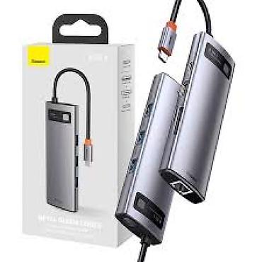 ipad mini 4: Baseus Metal Gleam Series CAHUB-CV0G 8-in-1 USB‑C HUB Qiymət: 150 — 2