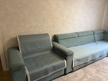 офисные кресло: Комплект мягкой мебели: диван и кресло в едином стиле. - Цвет: мягкий