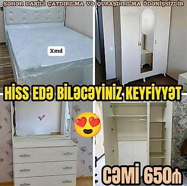 stenka mebel: İkinəfərlik çarpayı, Dolab, Yeni — 1