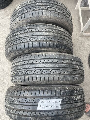 Шины: Шины 205 / 50 / R 17, Лето, Б/у, Комплект, Легковые, Япония, Bridgestone