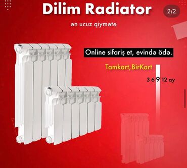 kombi borusu qiymeti: Yeni Seksiyalı Radiator Alüminium, Pulsuz çatdırılma, Ödənişli çatdırılma, Ödənişli quraşdırma, Zəmanətli, Kredit var
