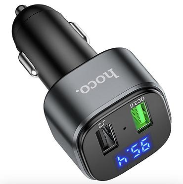 fm: Автомобильный FM‑трансмиттер Hoco E67 с быстрой зарядкой QC3.0 - — 4