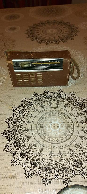 sonifer sf 5018: Retro portativ radio qəbuledici - Dizayn: qəhvəyi dəri örtüklü — 2