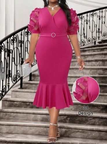 Haljine: 🌟Elegantna midi haljina sa efekt rukavima ✅Vise boja Cena 3700 din Vel na lalafo.rs — 12 Haljine: 🌟Elegantna midi haljina sa efekt rukavima ✅Vise boja Cena 3700 din Vel — 12