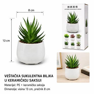 KMT Realistični keramički saksijska biljka 296687 - Veštačka