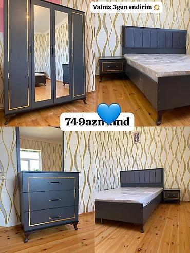 tumbalar: İkinəfərlik çarpayı, Komod, Dolab, 2 tumba, Yeni — 1