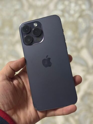 мак мини: IPhone 14 Pro Max, Колдонулган, 128 ГБ, Deep Purple, Каптама, Коргоочу айнек, 85 %
