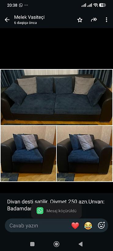 Divan desti satilir. Qiymet 250 azn.Unvan: Badamdar_&amp;M1 🧚‍♂️