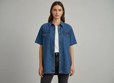 jeans mom slim fit stradivarius: Koszula damska, rozmiar M