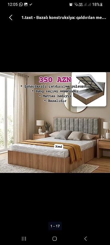 divar yataq mebeli: İkinəfərlik, Bazalı, Pulsuz matras, Siyirməsiz, Sadə laminat — 1
