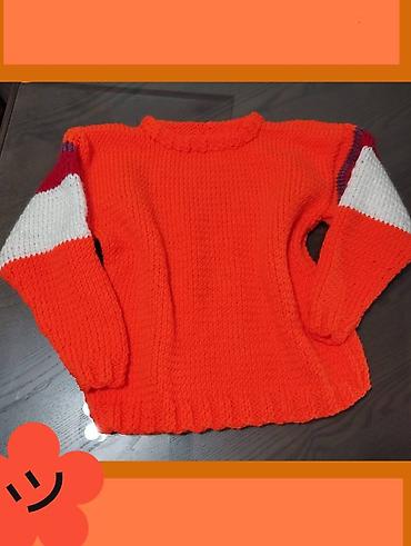 cari: Džemper novi ručno pleteni vel 2XL. Obim grudi 106 cm, dužina 58 cm — 5