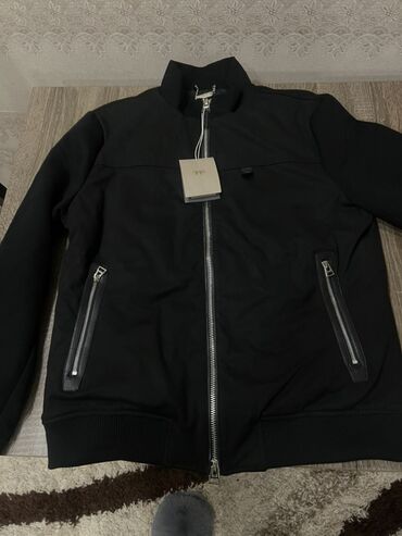 военные форма: Мужская черная куртка-бомбер - Цвет: черный - Фасон: бомбер с прямым