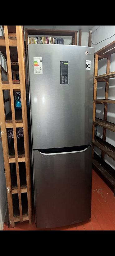Холодильник LG, нержавеющая сталь (серебристый цвет), с нижней