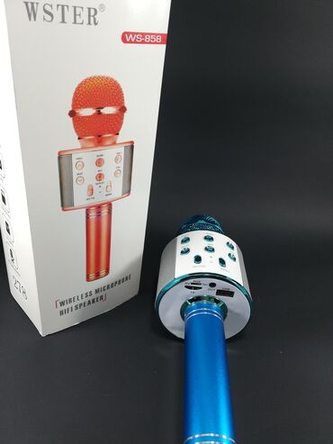 Mikrofoni: Karaoke mikrofon bluetoth sa zvucnikom WS-858 vise boja Karaoke — 8