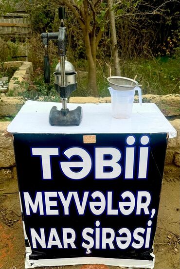 qara tut murebbesi: Təbii meyvələrdən sıxma nar şirəsi xidməti. - Əllə işləyən pres