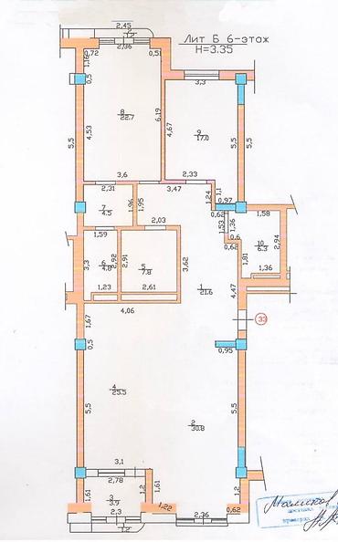 107: 3 комнаты, 144 м², Асанбай мкр Элитка, 6 этаж, ПСО (под самоотделку) — 4