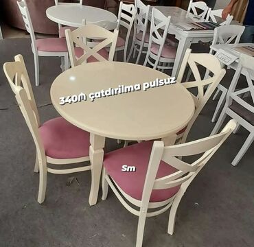 Sifarişlə divanlar: Mətbəx üçün, Yeni, Açılmayan, Yumru masa, 4 stul