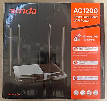 wifi saz: Satılır: Tenda AC6 AC1200 Smart Dual-Band WiFi Router Router — 1
