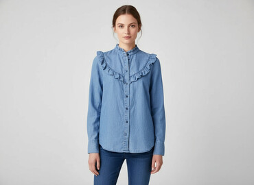 sukienki chabrowe dla puszystych: Promod, Women`s shirt, size S