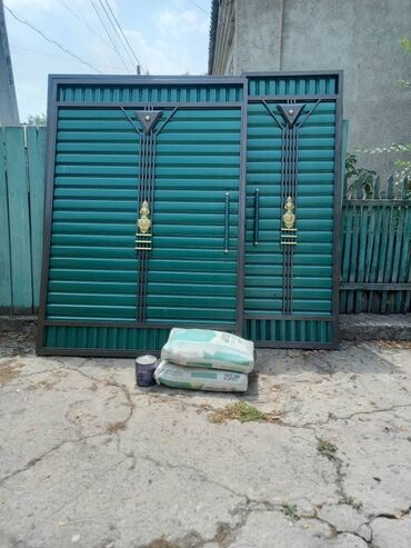 люлька строительный: ПРОДАЮ ворота с калиткой 30 000 сом два мешка цемента, каждый мешок по