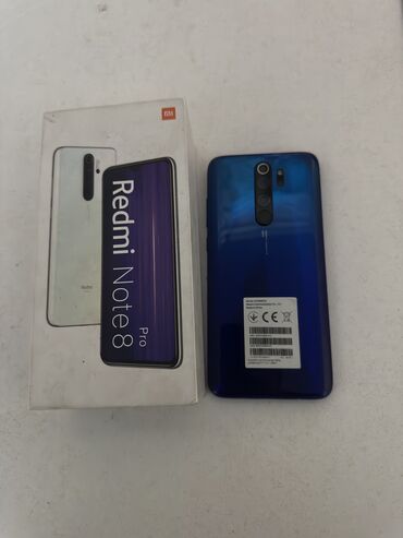 веб камеры для ноутбука: Redmi, Redmi Note 8 Pro, Б/у, 128 ГБ, цвет - Синий, 2 SIM