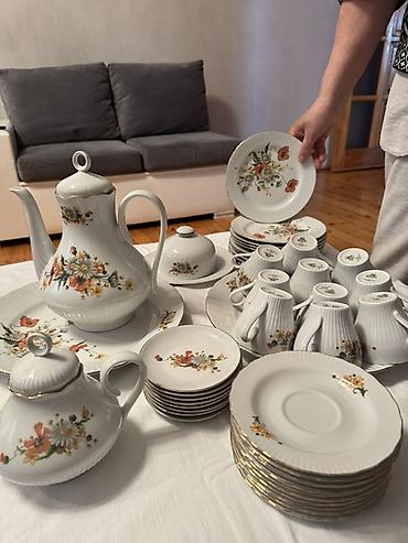cay: Çay dəsti, rəng - Ağ, Farfor — 2
