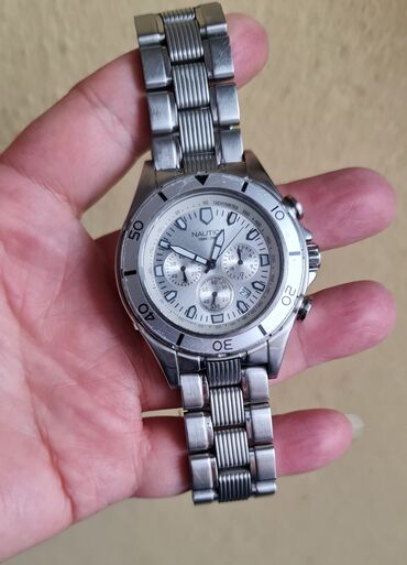 Ručni satovi: Nautica muški hronograf sat – čelik, 100 m - Kućište i narukvica od — 2