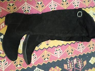 pol sapaski: Qadın dizüstü çəkmələr – qara süet - Model: over-the-knee (dizdən — 5